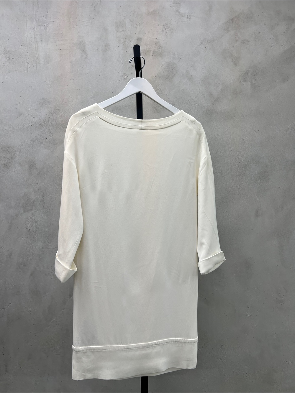 Faconnable Cream Boatneck Tunic Top